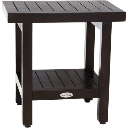 Banc de douche original en teck pour spa