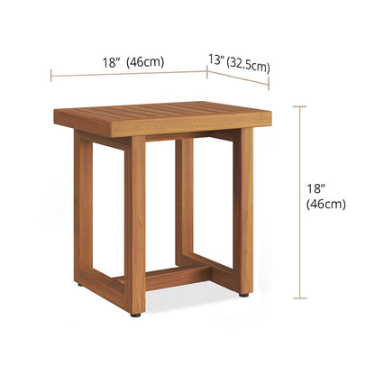 Banc de douche original en teck pour spa