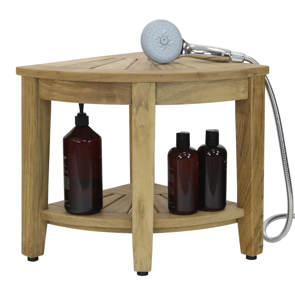 Banc de douche d'angle original Kai en teck