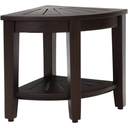 Banc de douche d'angle original Kai en teck