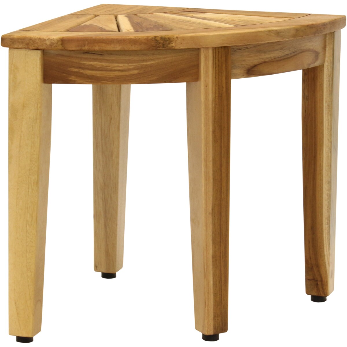 Banc de douche d'angle original Kai en teck