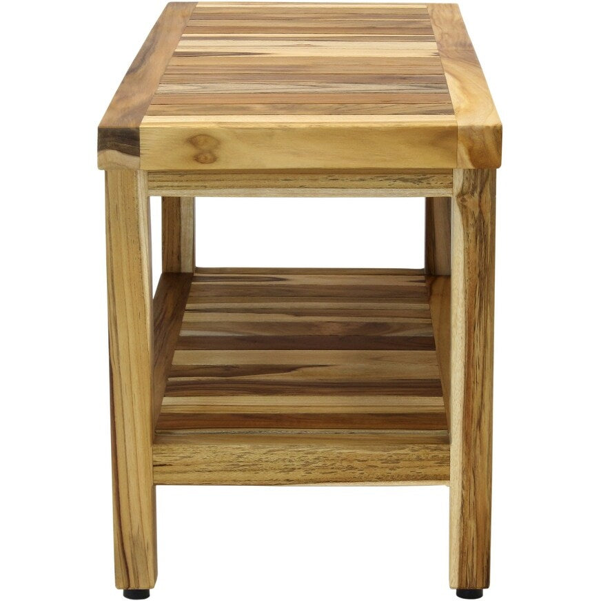 Banc de douche original en teck pour spa