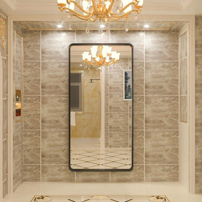 Miroir mural de salle de bain moderne à cadre en métal TokeShimi