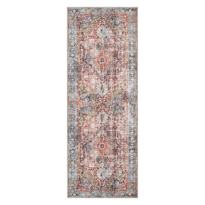 Tapis traditionnel vieilli lavable en machine