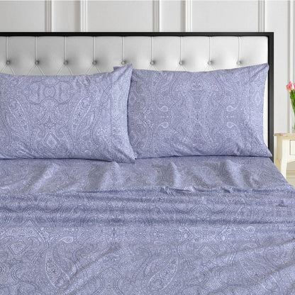 Ensemble de draps en percale de coton biologique Tribeca Living, 400 fils, poches extra profondes