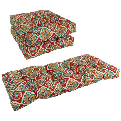 Ensemble de 3 coussins capitonnés pour canapé d'intérieur/extérieur - 19 x 19/19 x 42