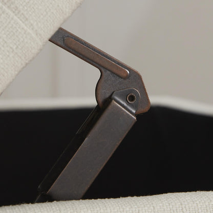 Banc ottoman de rangement capitonné, repose-pieds rectangulaire