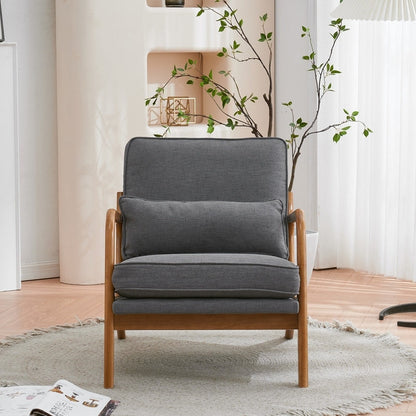 Fauteuil d'appoint rembourré de style moderne du milieu du siècle