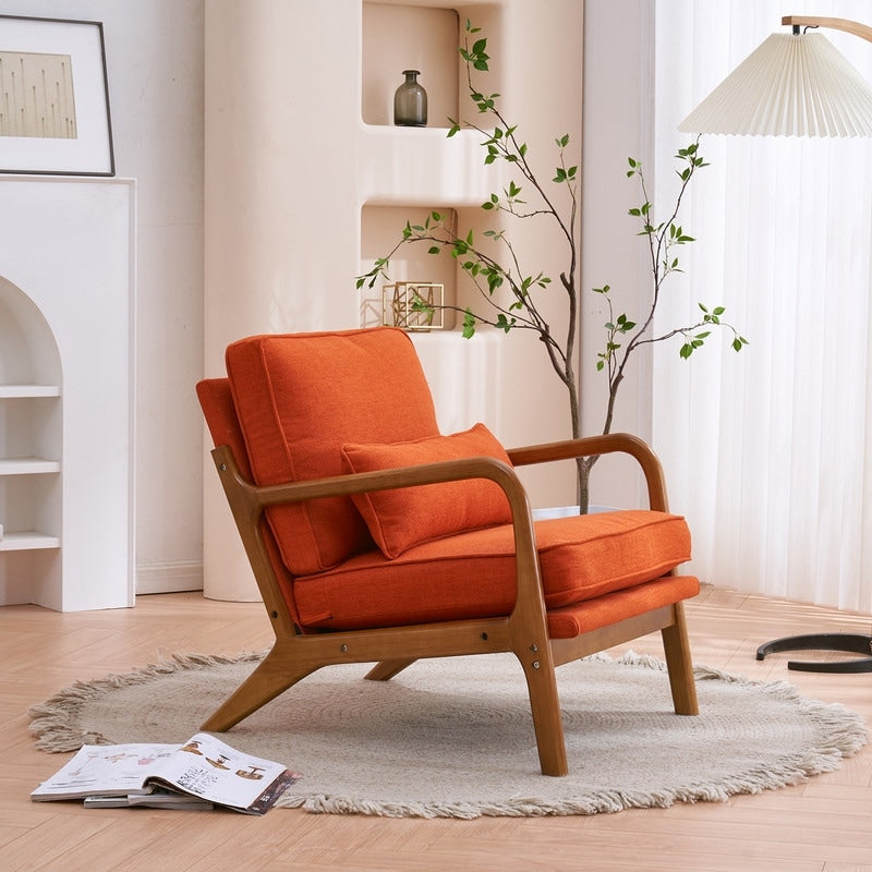 Fauteuil d'appoint rembourré de style moderne du milieu du siècle