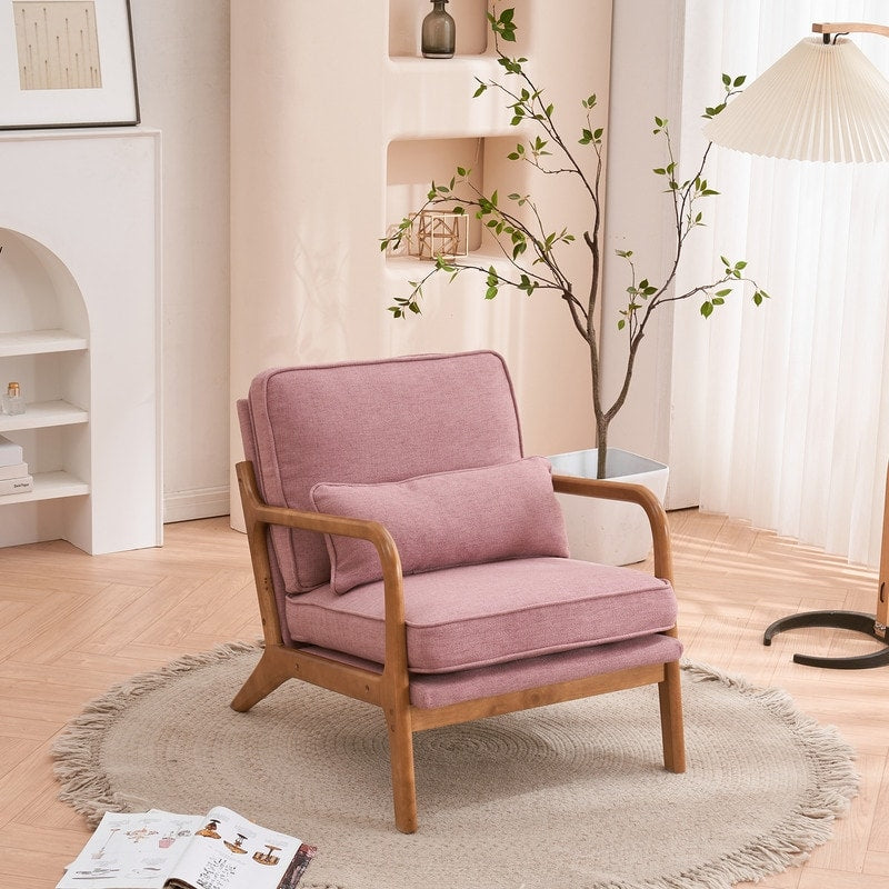 Fauteuil d'appoint rembourré de style moderne du milieu du siècle