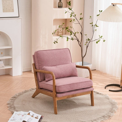 Fauteuil d'appoint rembourré de style moderne du milieu du siècle