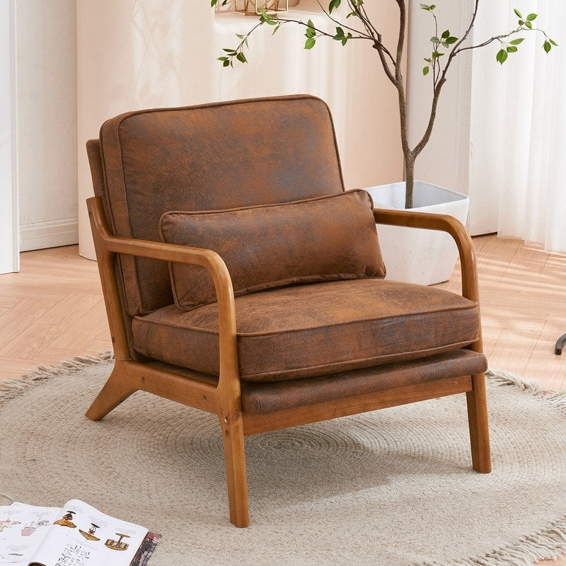 Fauteuil d'appoint rembourré de style moderne du milieu du siècle