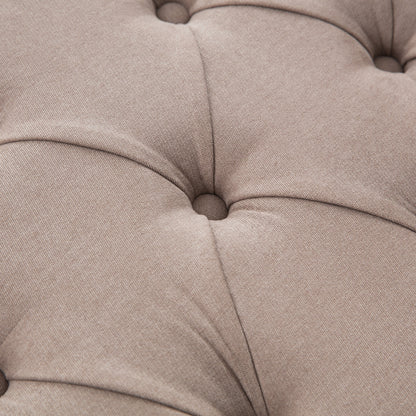 Banc de rangement rembourré avec accoudoirs, banc d'entrée avec couvercle capitonné rabattable, 128 cm (50,4 pouces).