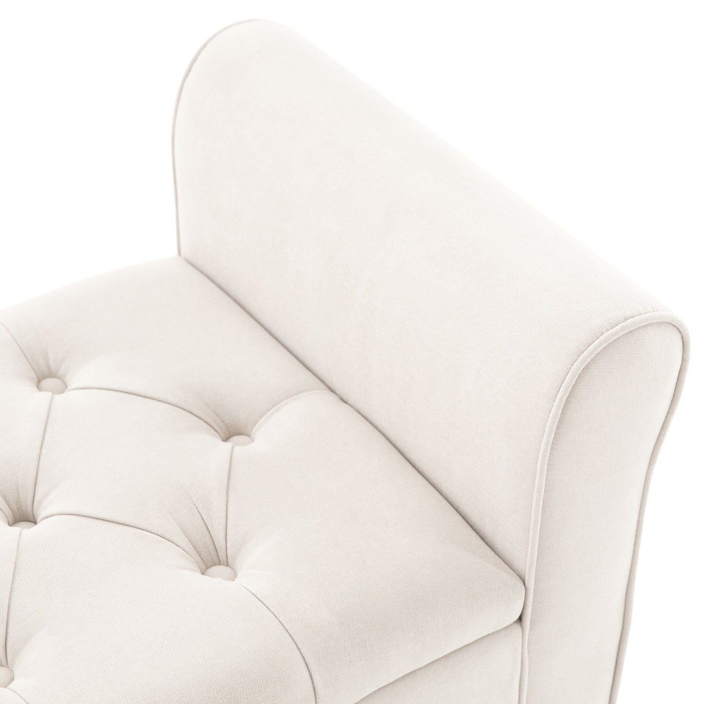 Banc de rangement rembourré avec accoudoirs, banc d'entrée avec couvercle capitonné rabattable, 128 cm (50,4 pouces).