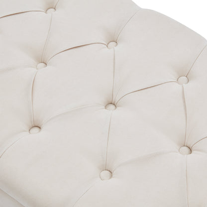 Banc de rangement rembourré avec accoudoirs, banc d'entrée avec couvercle capitonné rabattable, 128 cm (50,4 pouces).