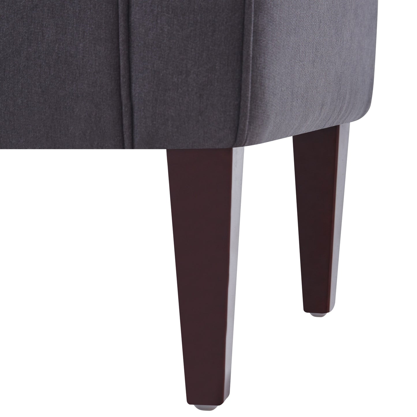 Banc de rangement rembourré avec accoudoirs, banc d'entrée avec couvercle capitonné rabattable, 128 cm (50,4 pouces).