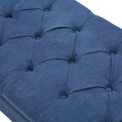 Banc de rangement rembourré avec accoudoirs, banc d'entrée avec couvercle capitonné rabattable, 128 cm (50,4 pouces).