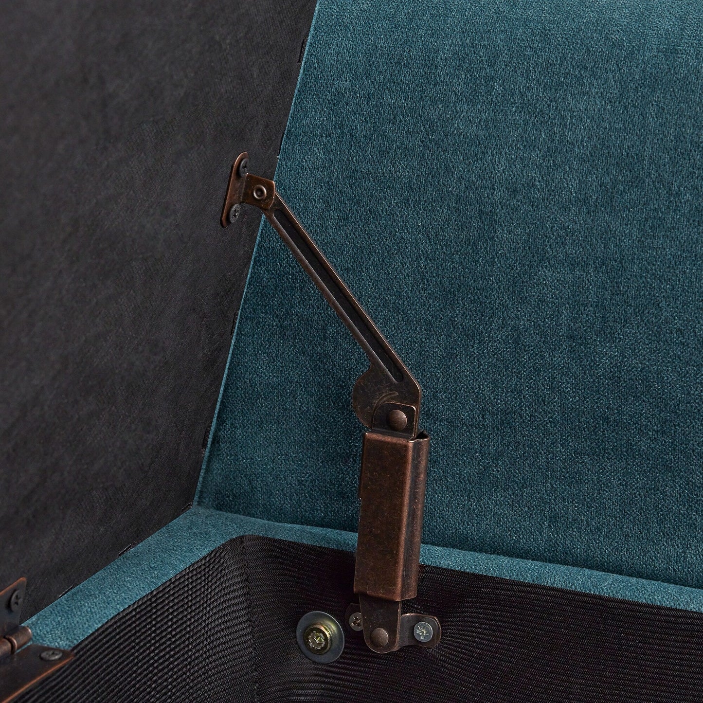 Banc de rangement rembourré avec accoudoirs, banc d'entrée avec couvercle capitonné rabattable, 128 cm (50,4 pouces).