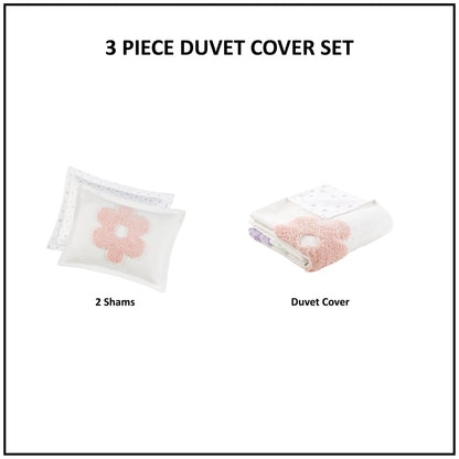 Parure de lit réversible en chenille tuftée Madeline Floral d'Intelligent Design Kids