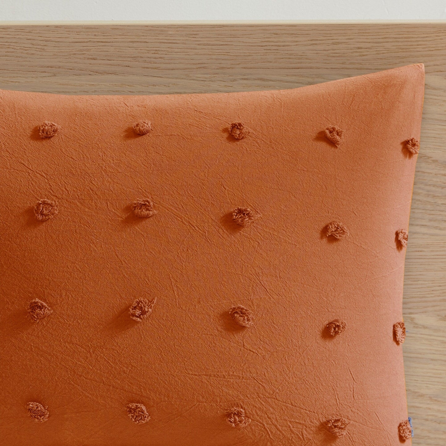 Parure de lit Intelligent Design en coton jacquard maïs avec taies d'oreiller carrées et coussins décoratifs