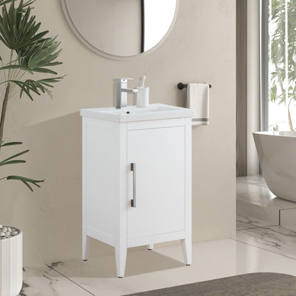 Meuble-lavabo simple vasque Vanity Art 20, 24 ou 30 pouces avec plan de travail en céramique