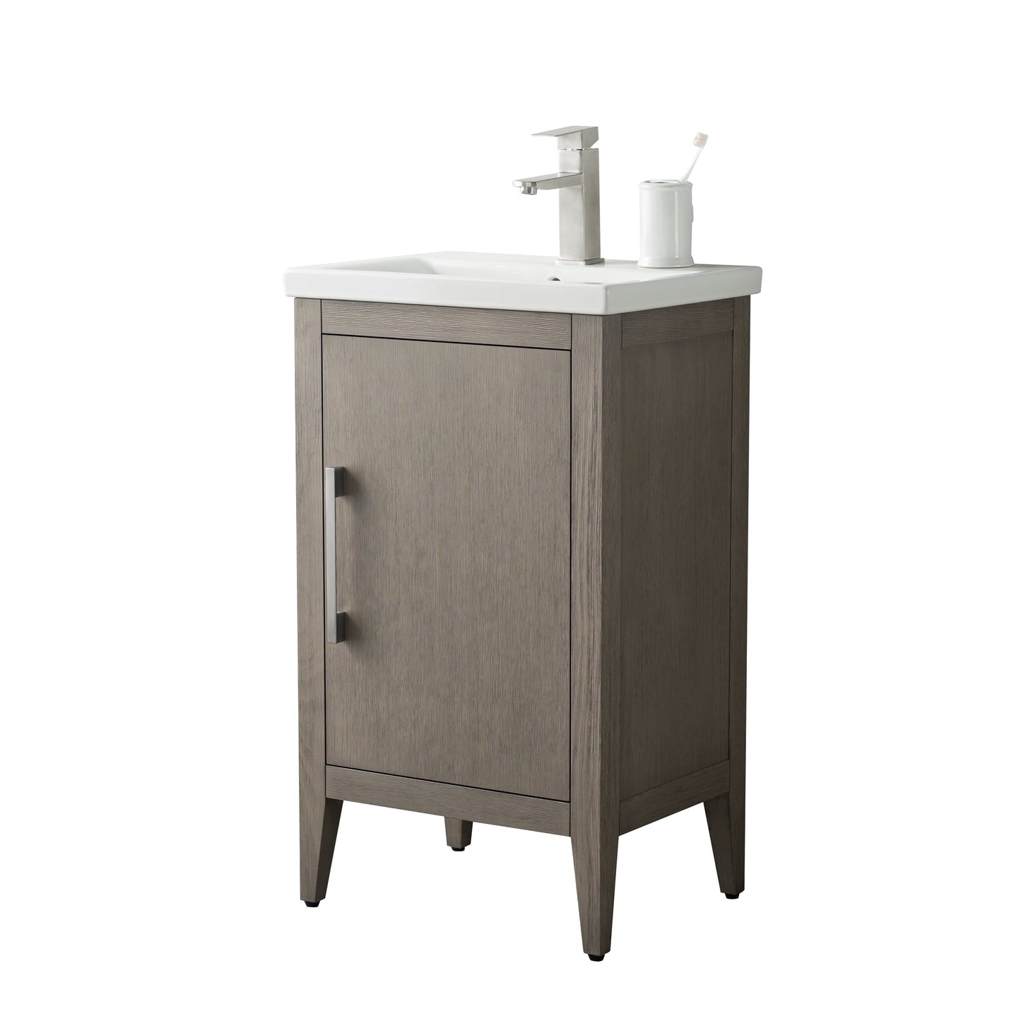 Meuble-lavabo simple vasque Vanity Art 20, 24 ou 30 pouces avec plan de travail en céramique