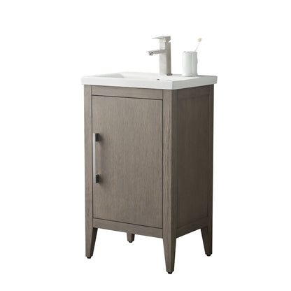 Meuble-lavabo simple vasque Vanity Art 20, 24 ou 30 pouces avec plan de travail en céramique