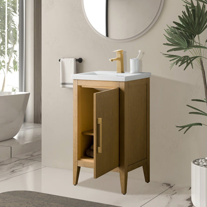 Meuble-lavabo simple vasque Vanity Art 20, 24 ou 30 pouces avec plan de travail en céramique
