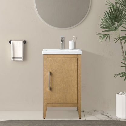 Meuble-lavabo simple vasque Vanity Art 20, 24 ou 30 pouces avec plan de travail en céramique