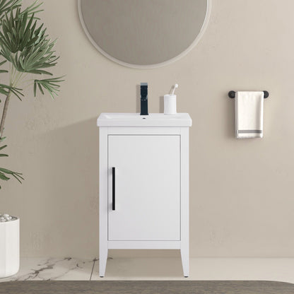Meuble-lavabo simple vasque Vanity Art 20, 24 ou 30 pouces avec plan de travail en céramique
