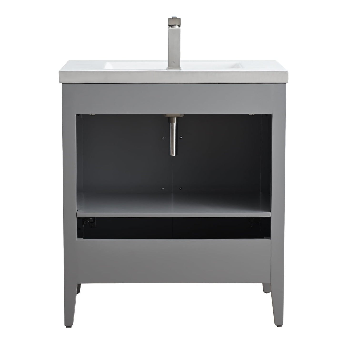 Meuble-lavabo simple vasque Vanity Art 20, 24 ou 30 pouces avec plan de travail en céramique