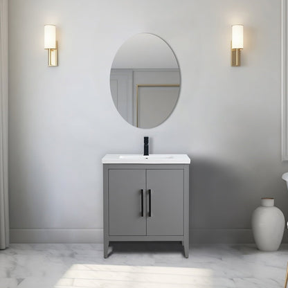 Meuble-lavabo simple vasque Vanity Art 20, 24 ou 30 pouces avec plan de travail en céramique