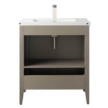 Meuble-lavabo simple vasque Vanity Art 20, 24 ou 30 pouces avec plan de travail en céramique