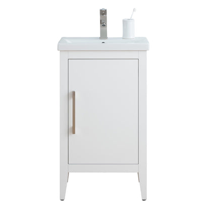 Meuble-lavabo simple vasque Vanity Art 20, 24 ou 30 pouces avec plan de travail en céramique