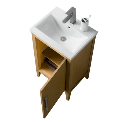 Meuble-lavabo simple vasque Vanity Art 20, 24 ou 30 pouces avec plan de travail en céramique