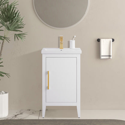 Meuble-lavabo simple vasque Vanity Art 20, 24 ou 30 pouces avec plan de travail en céramique