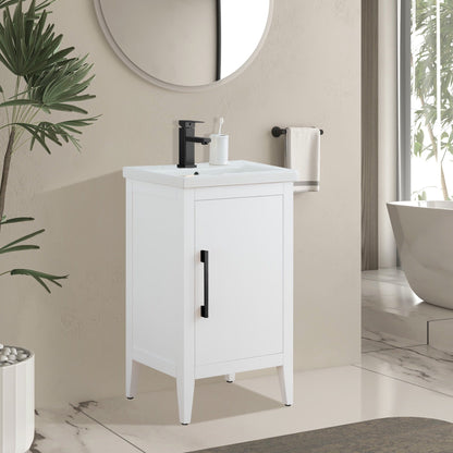 Meuble-lavabo simple vasque Vanity Art 20, 24 ou 30 pouces avec plan de travail en céramique