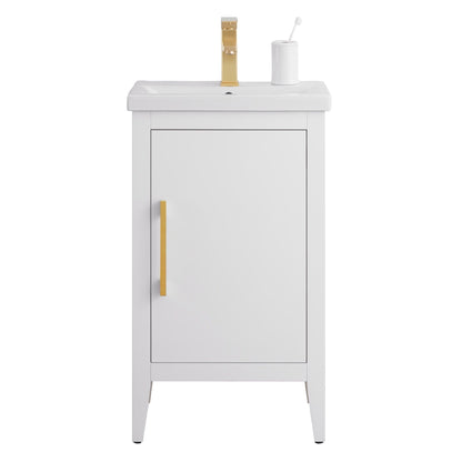 Meuble-lavabo simple vasque Vanity Art 20, 24 ou 30 pouces avec plan de travail en céramique