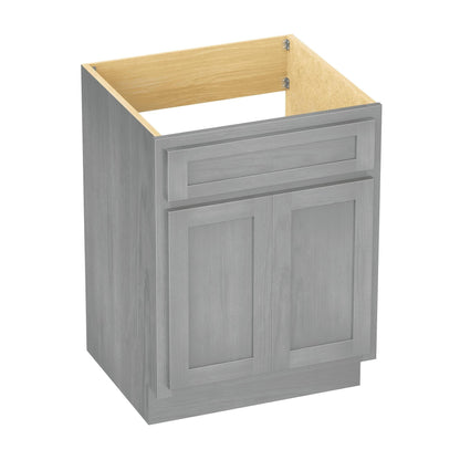 Meuble-lavabo simple vasque en bois massif Vanity Art de 61 cm (24 pouces)