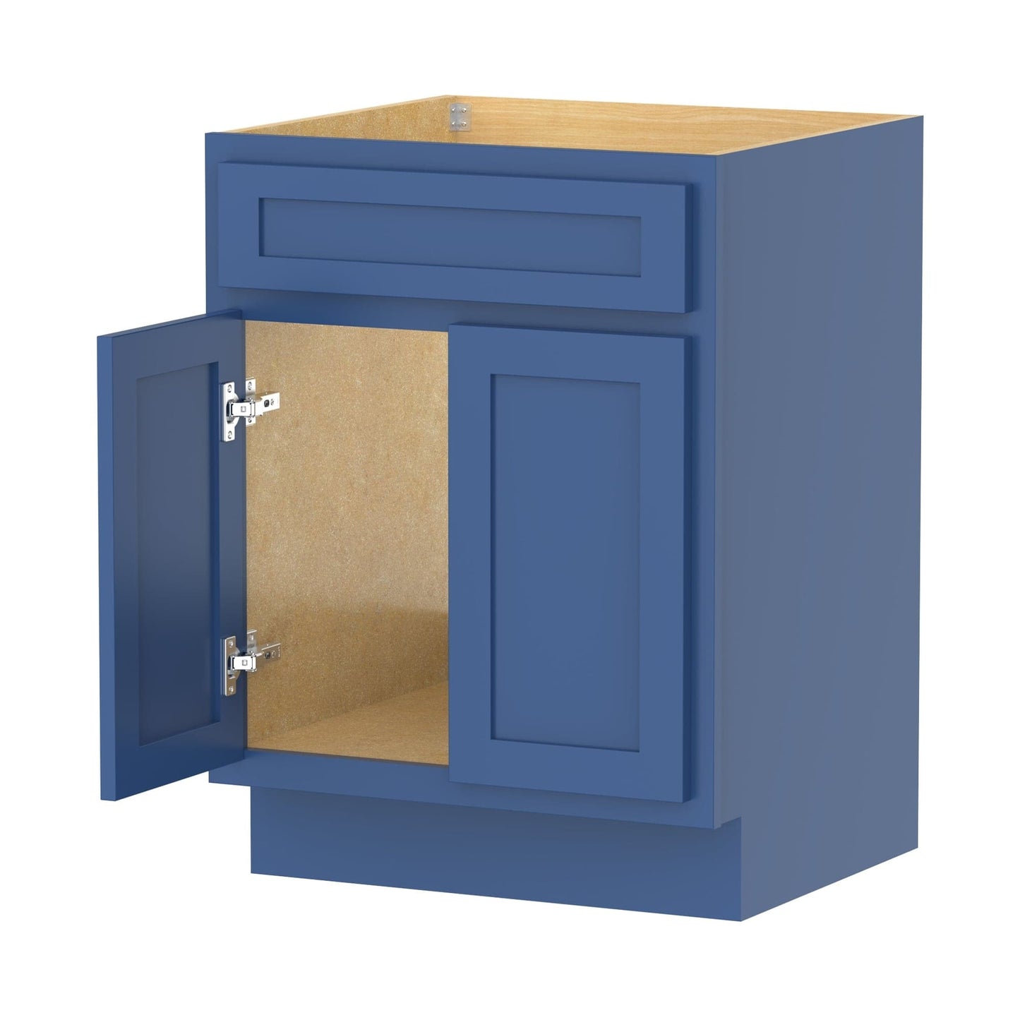 Meuble-lavabo simple vasque en bois massif Vanity Art de 61 cm (24 pouces)