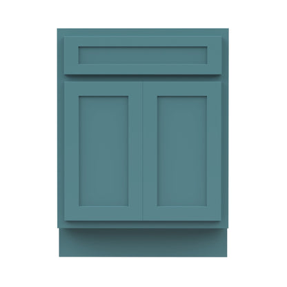 Meuble-lavabo simple vasque en bois massif Vanity Art de 61 cm (24 pouces)