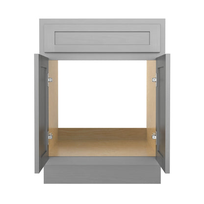 Meuble-lavabo simple vasque en bois massif Vanity Art de 61 cm (24 pouces)