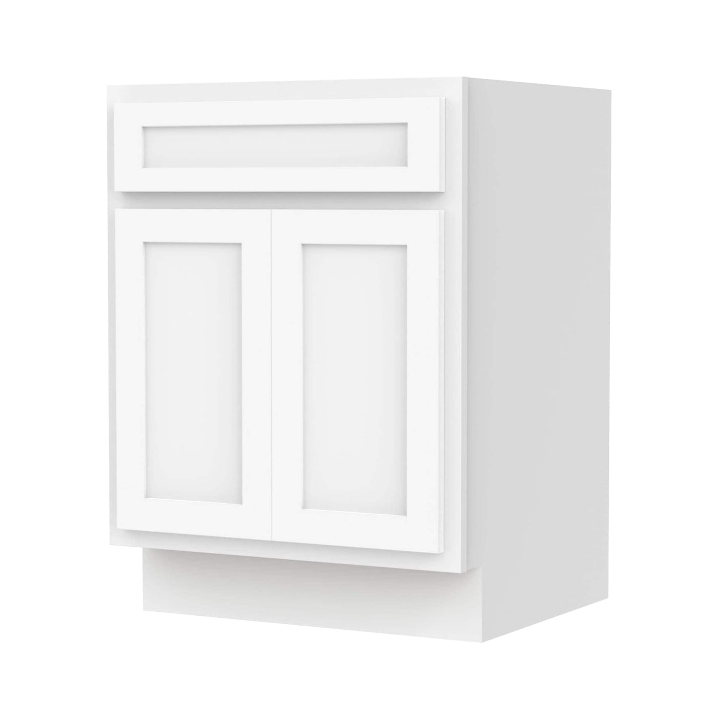 Meuble-lavabo simple vasque en bois massif Vanity Art de 61 cm (24 pouces)