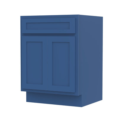 Meuble-lavabo simple vasque en bois massif Vanity Art de 61 cm (24 pouces)