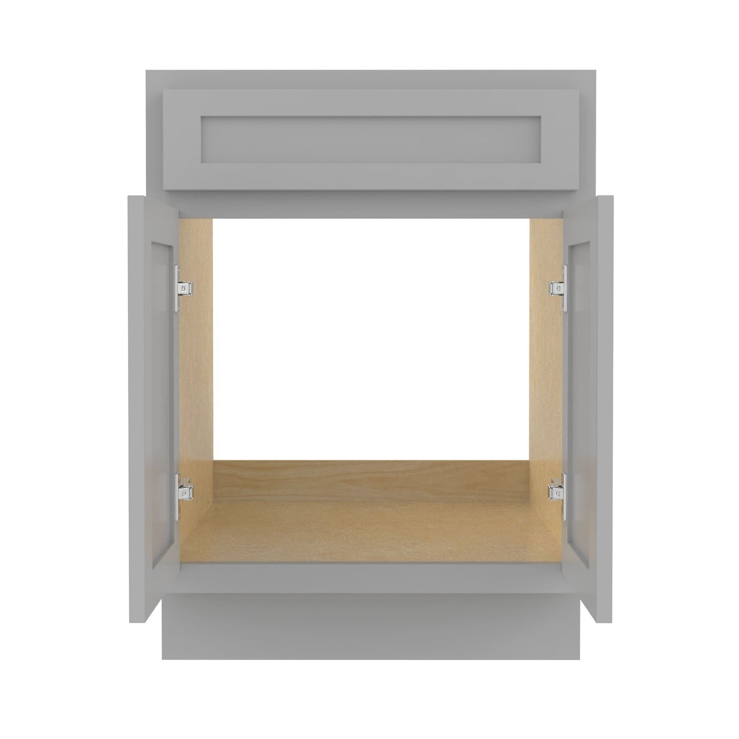 Meuble-lavabo simple vasque en bois massif Vanity Art de 61 cm (24 pouces)