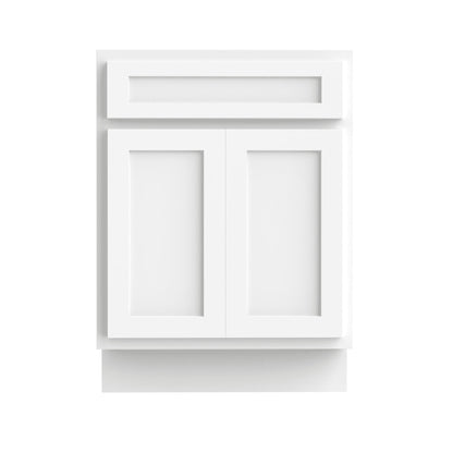 Meuble-lavabo simple vasque en bois massif Vanity Art de 61 cm (24 pouces)