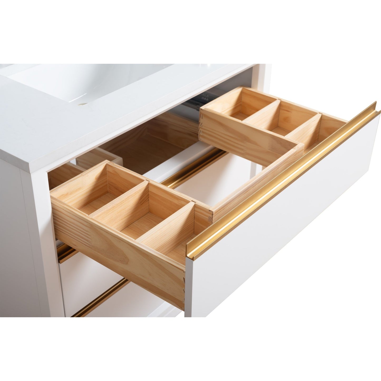 Meuble-lavabo Vanity Art avec vasque en céramique et plan de travail en marbre reconstitué