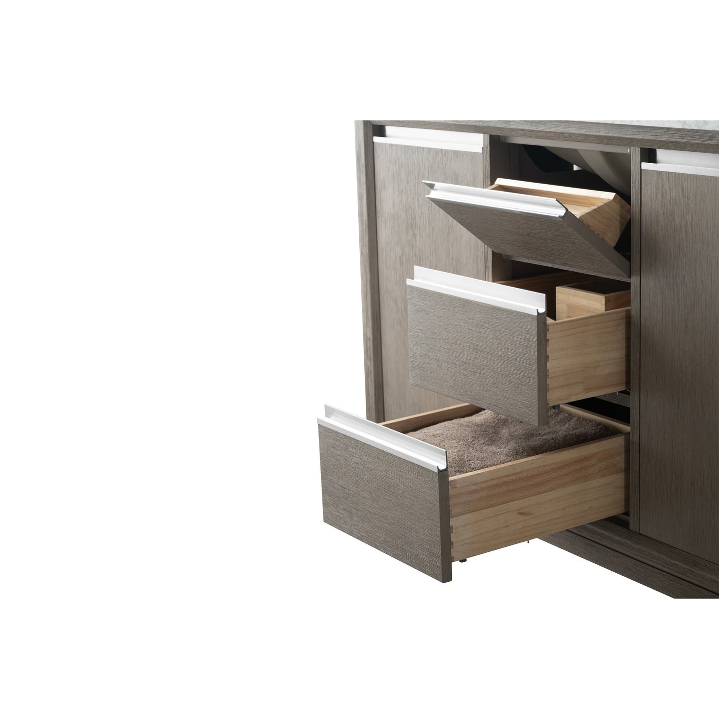 Meuble-lavabo Vanity Art avec vasque en céramique et plan de travail en marbre reconstitué