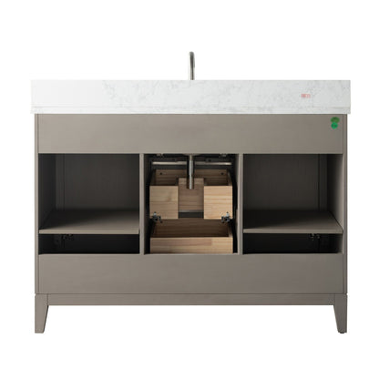 Meuble-lavabo Vanity Art avec vasque en céramique et plan de travail en marbre reconstitué