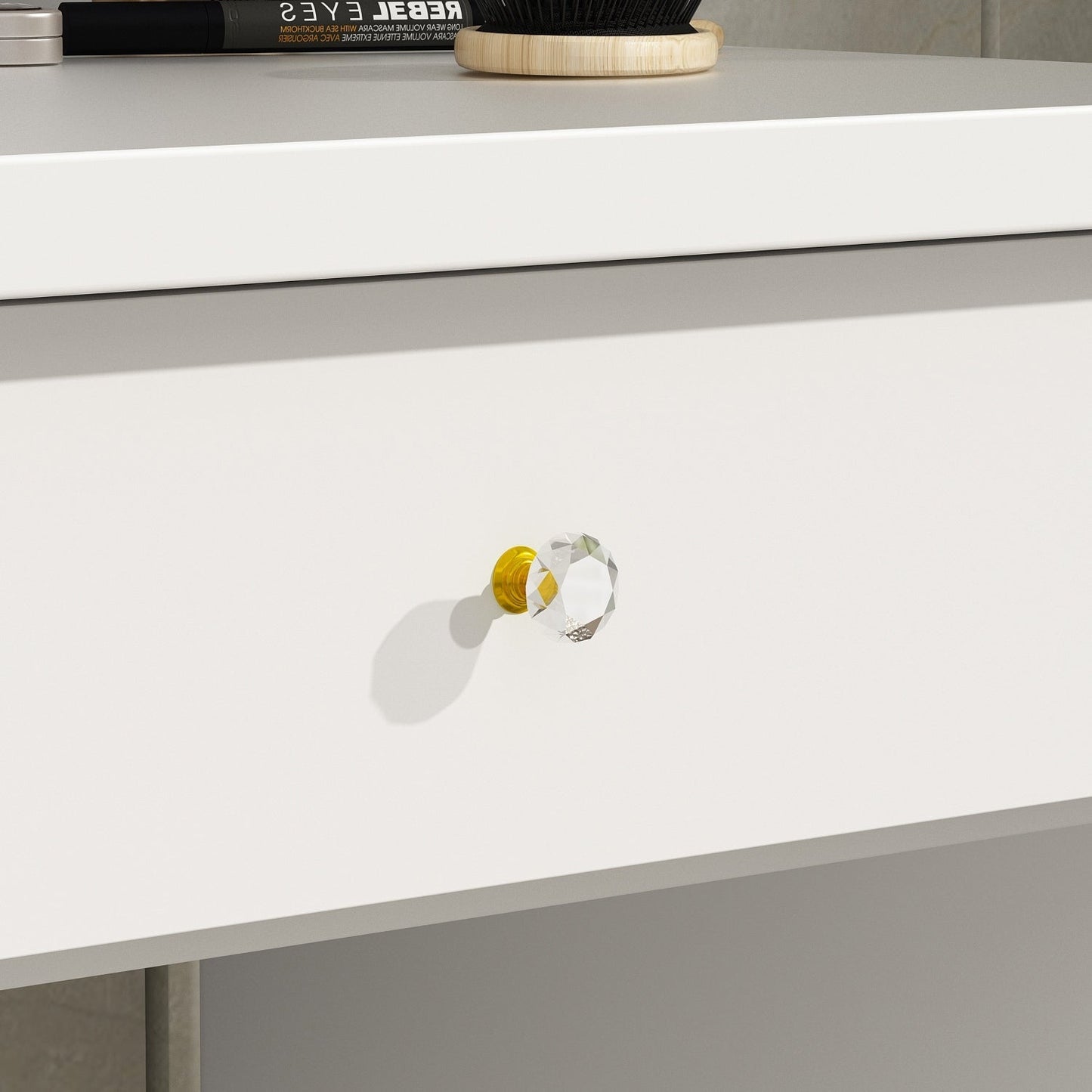 Ensemble coiffeuse avec miroir et lampe, table de maquillage avec tabouret